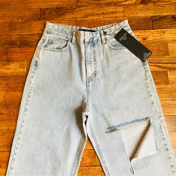 ROKH Blue Distressed Jeans Women’s Size 38 US 6 Regular - Picture 9 of 15